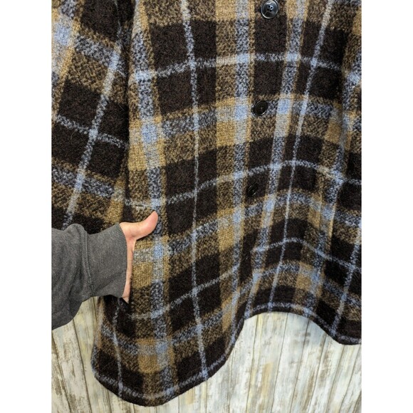 Madewell Belrose Shirt Jacket Wool Blend Shacket Coat Cassel Plaid 3X NWT $268 - Picture 4 of 12